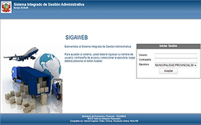 Sistema integrado de gestión administrativa del MEF